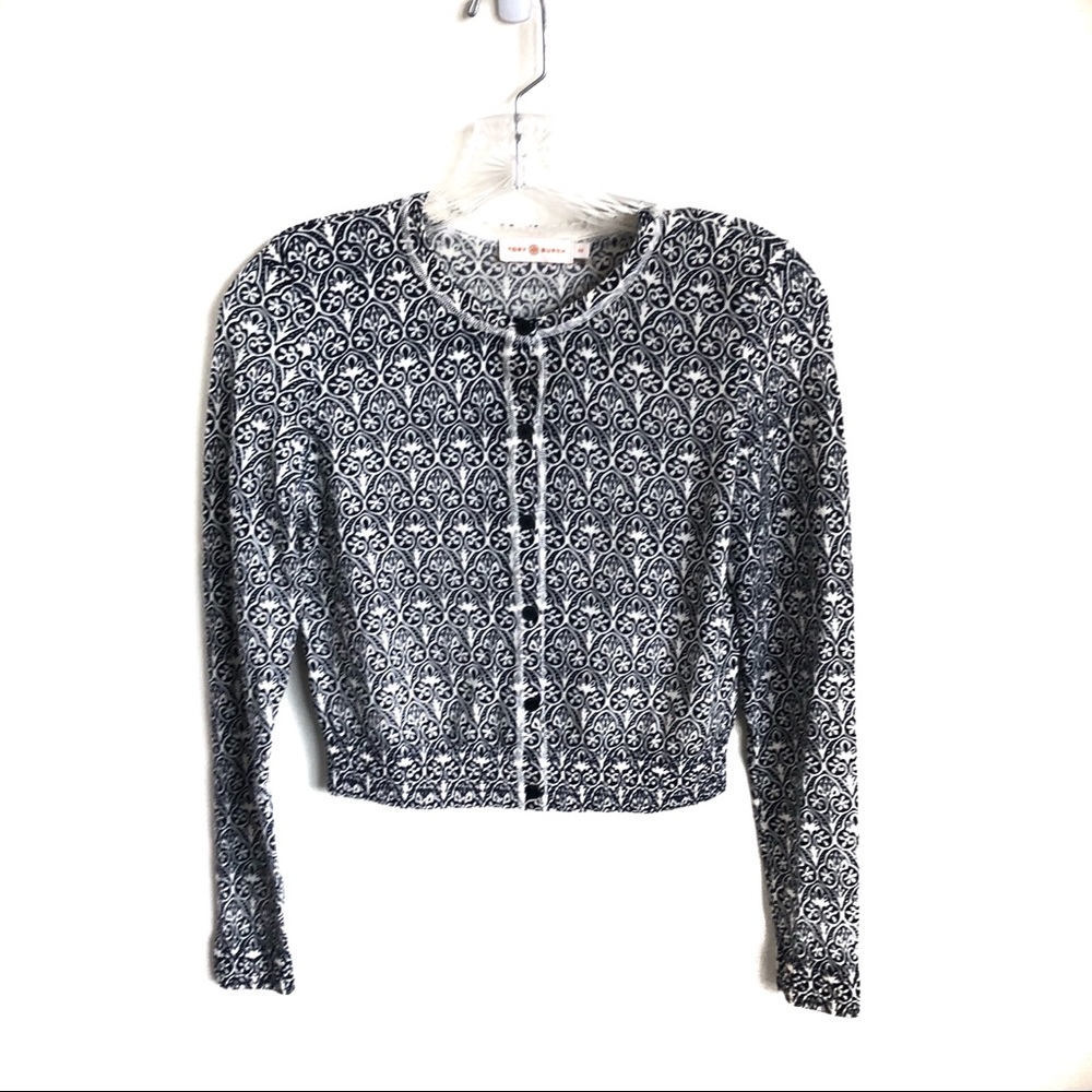 Tory Burch Merino Wool Button Up Cardigan